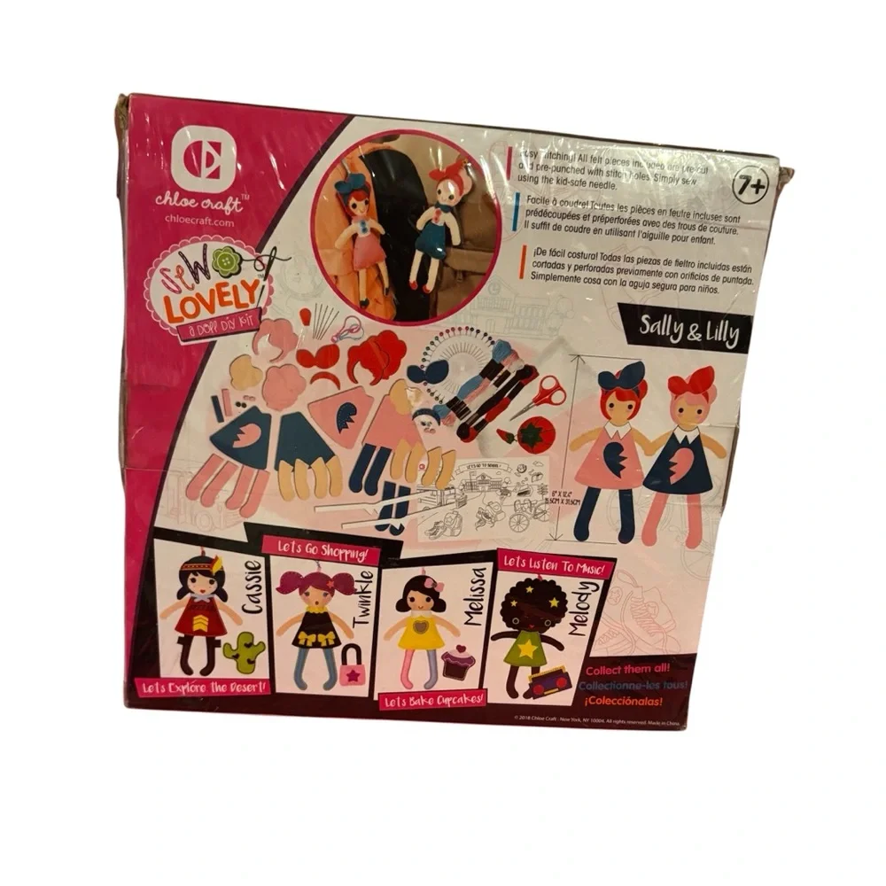CHLOE CRAFT SEW LOVELY A DOLL DIY KIT SALLY AND LILLY SEALED BOX (NEW)